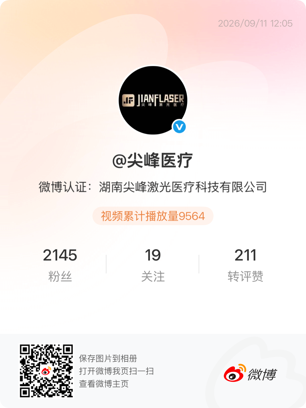 尖峰医疗新浪微博二维码